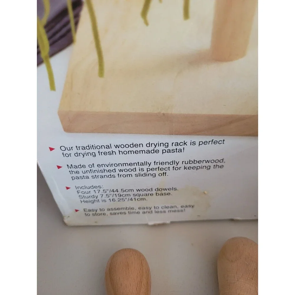 Pasta Making Tools Stand Mixer Attachment Wooden Drying Rack
